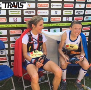Caroline Chaverot et Nathalie Mauclair - Championnats du Monde de Trail 2015.JPG
