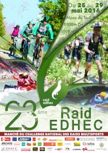 Affiche 23eme RAID EDHEC - partenaires