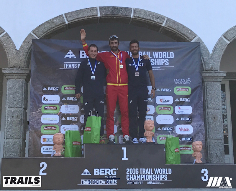Championnats du Monde de Trail 2016 - Fred Bousseau - podium mens