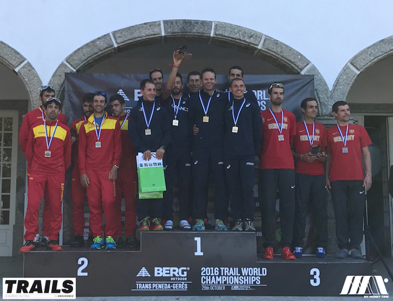 Championnats du Monde de Trail 2016 - Fred Bousseau - podium team Mens