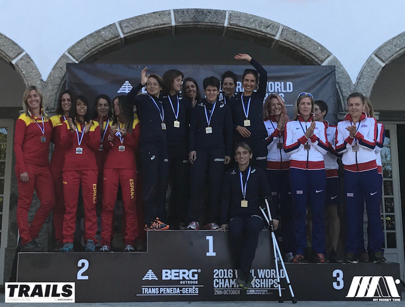 Championnats du Monde de Trail 2016 - Fred Bousseau - podium teams womens