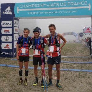 Podium hommes Championnats de France de Trail long 2019