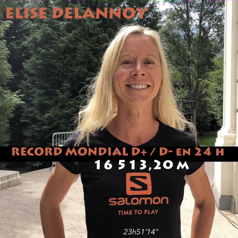Record Mondial de D+:D- en 24h pour Elise Delannoy